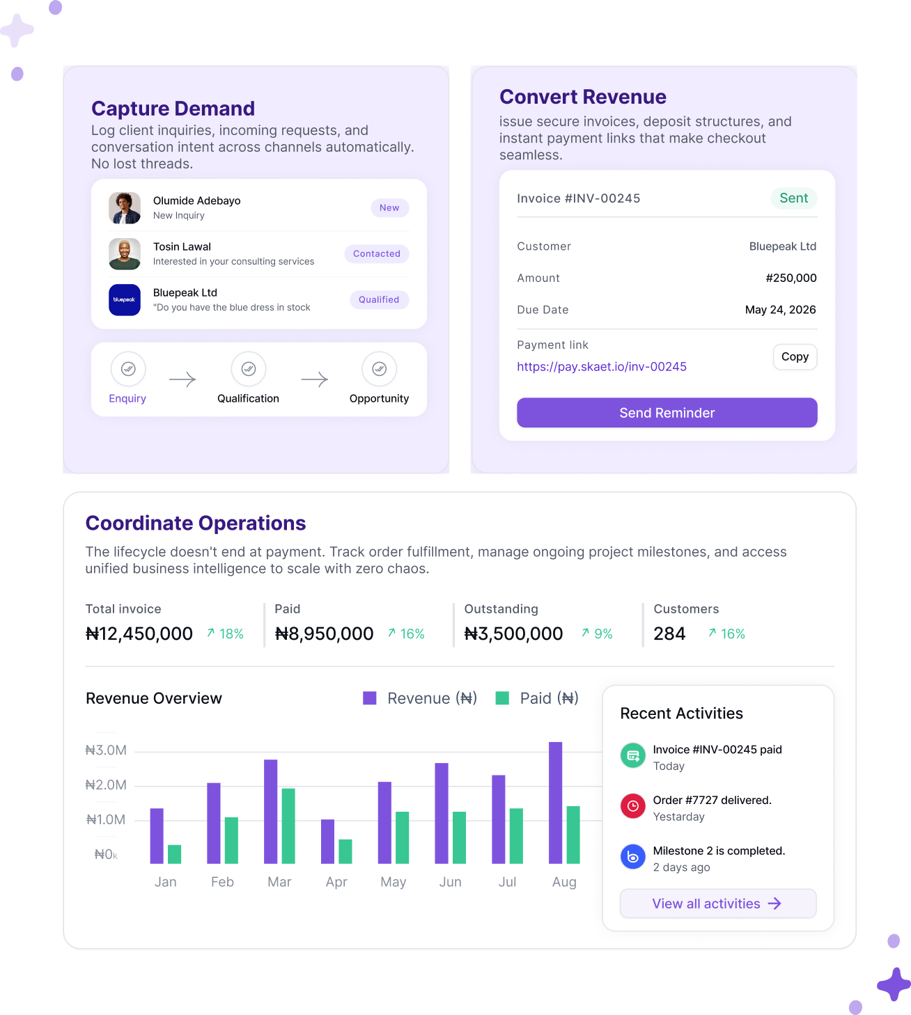Skaet dashboard preview